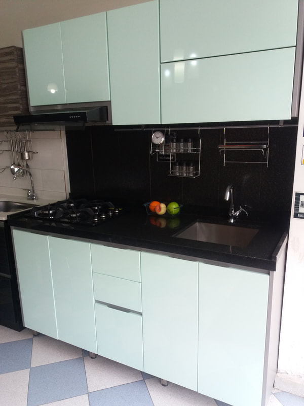 Cocina en pintura de poliéster 1.70 mt